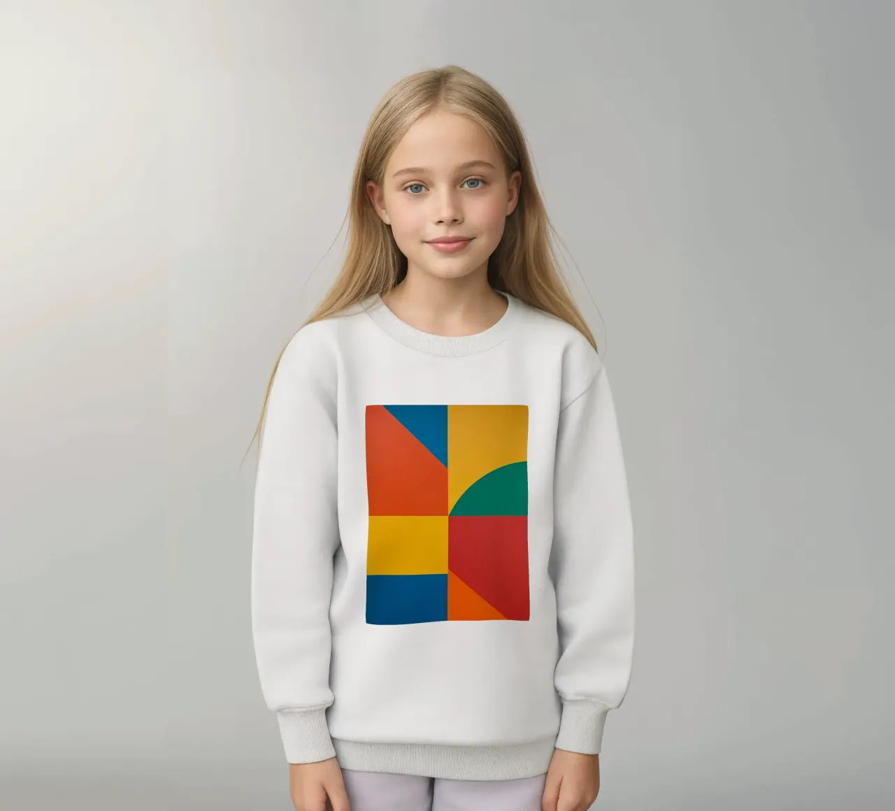 Composición geométrica abstracta con rectángulos de colores sudadera para niño de DesignDoodle