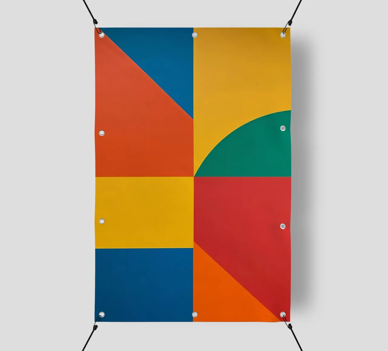 Composición geométrica abstracta con rectángulos de colores lonas publicitarias de DesignDoodle