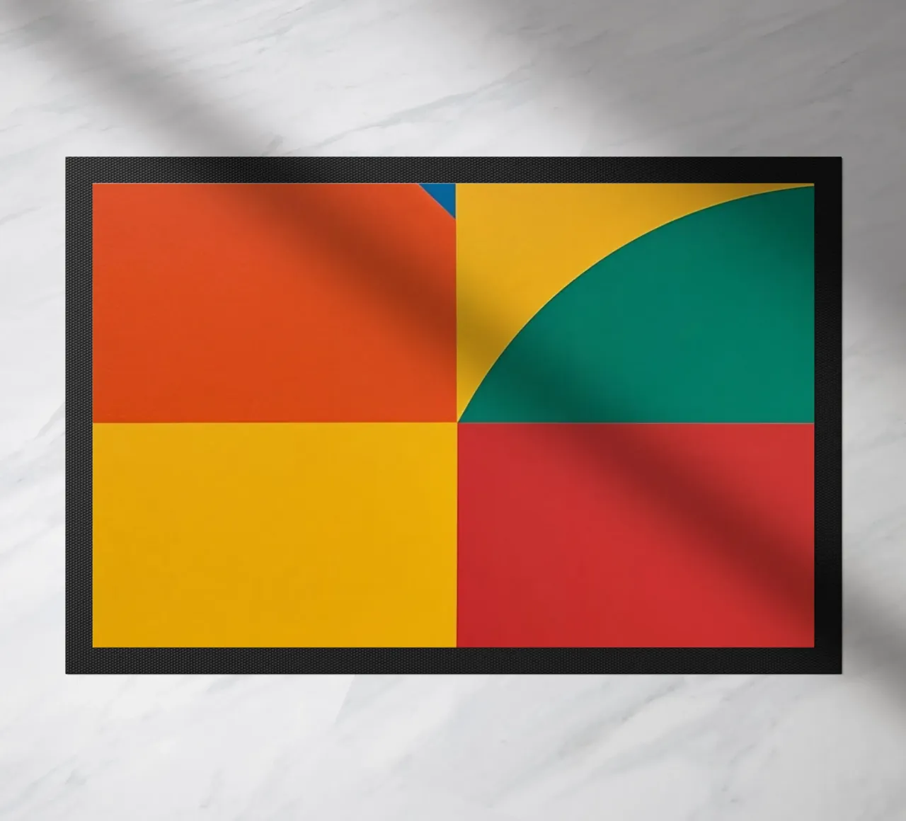 Composición geométrica abstracta con rectángulos de colores felpudo de DesignDoodle