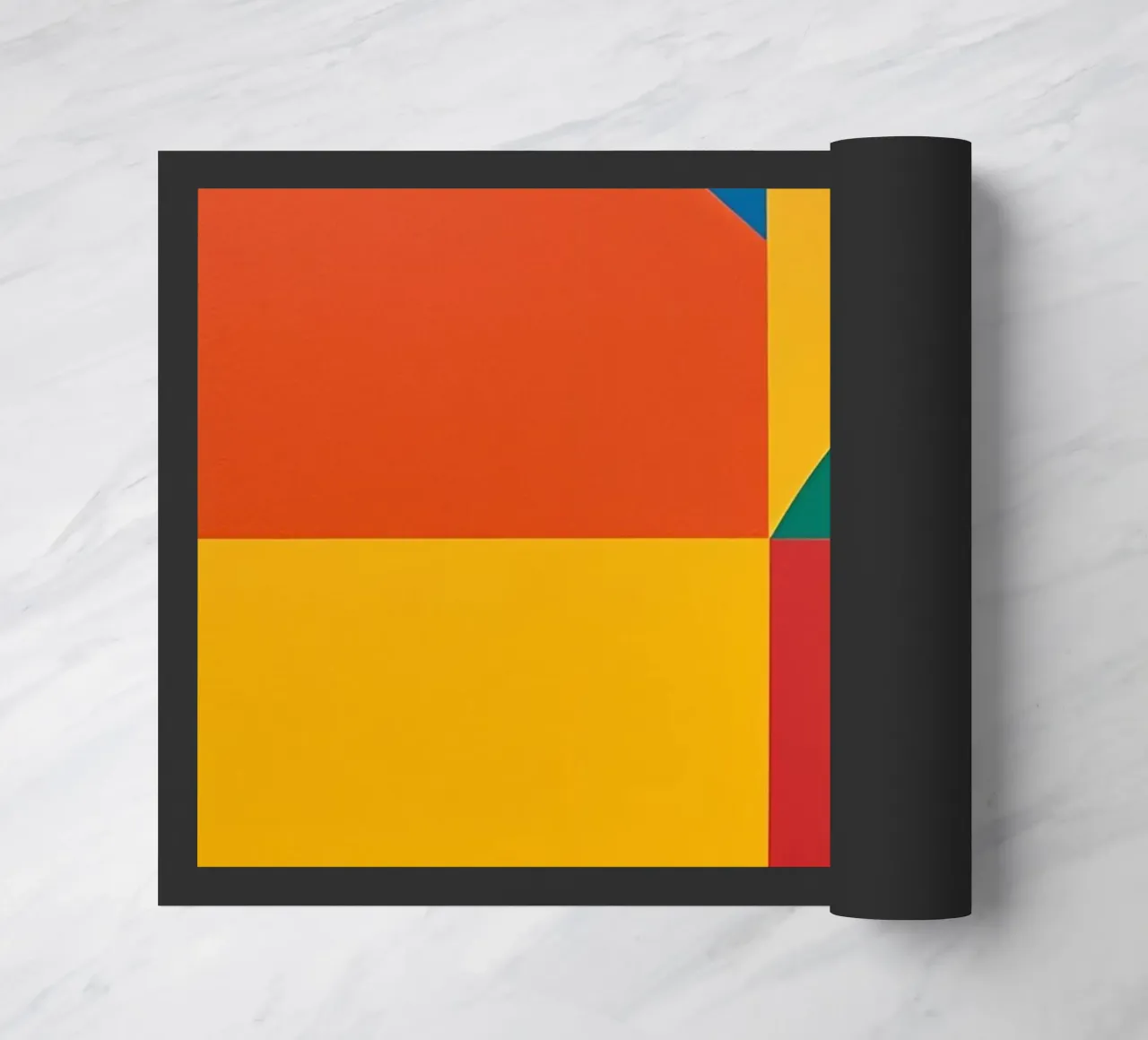 Composición geométrica abstracta con rectángulos de colores felpudo de DesignDoodle