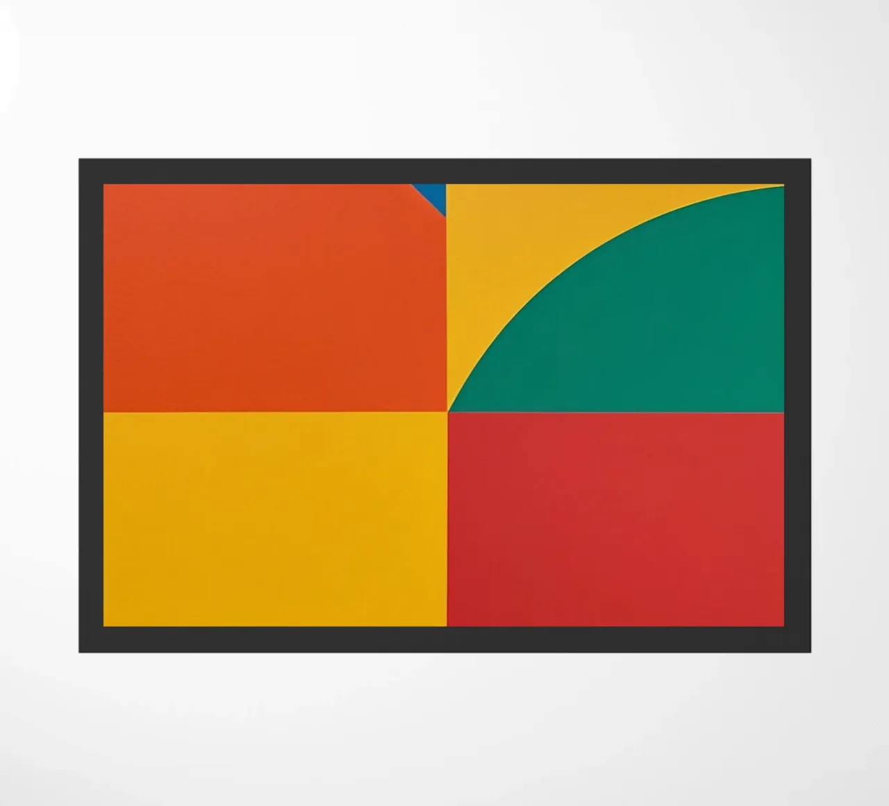 Composición geométrica abstracta con rectángulos de colores felpudo de DesignDoodle