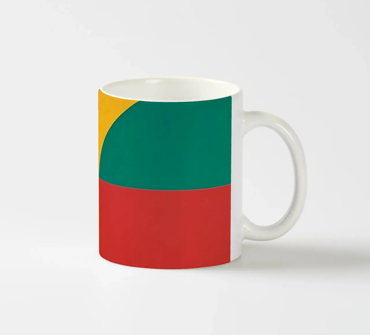 Composición geométrica abstracta con rectángulos de colores taza de cerámica de DesignDoodle