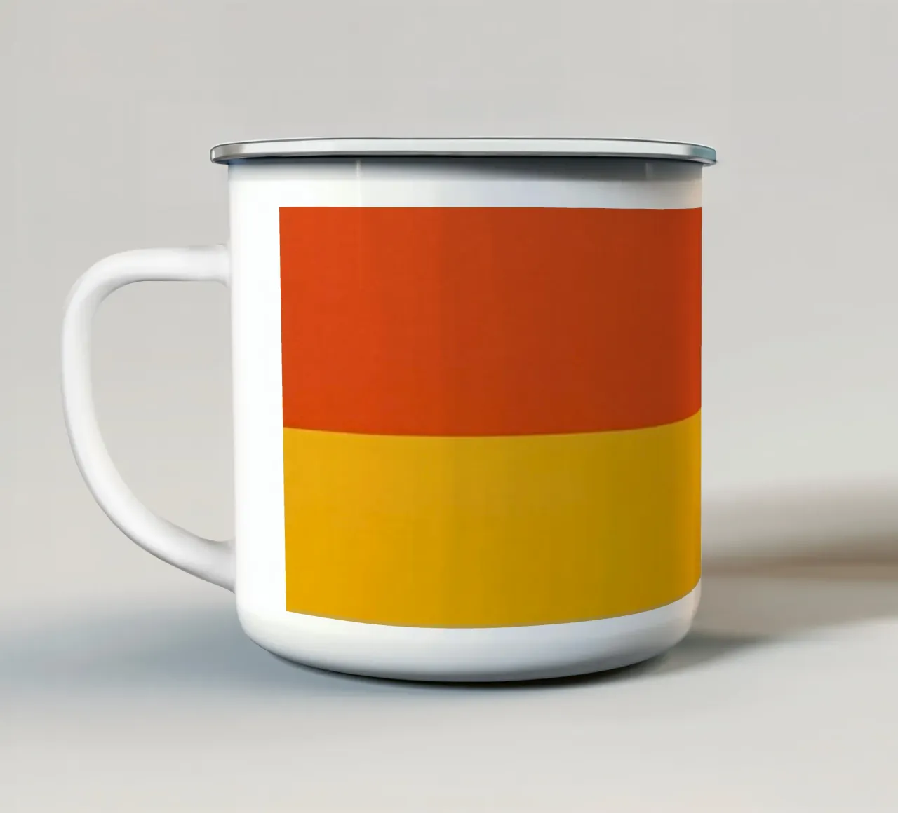 Composizione geometrica astratta con rettangoli colorati tazza in smalto da DesignDoodle