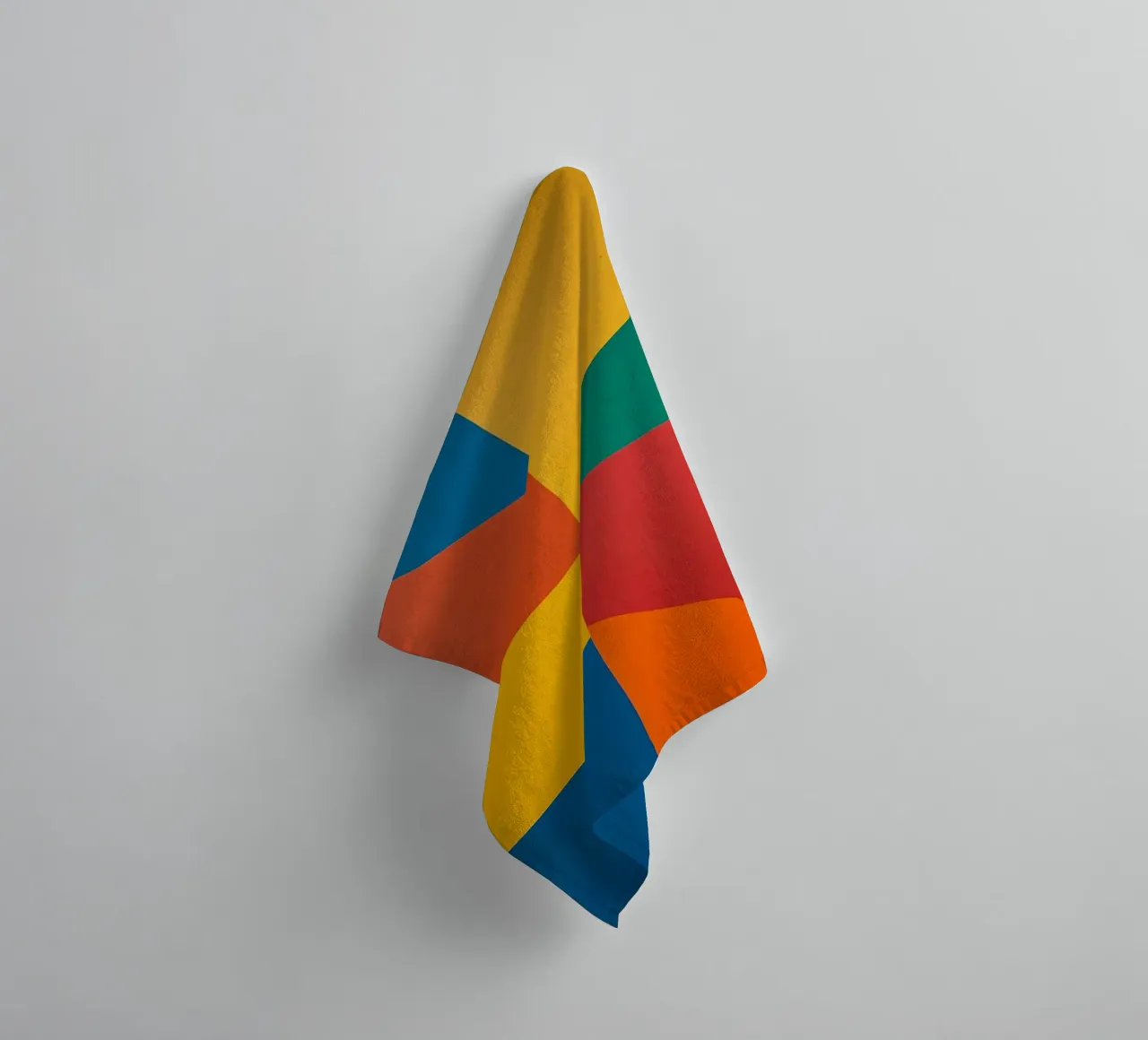 Composizione geometrica astratta con rettangoli colorati asciugamano da bagno da DesignDoodle