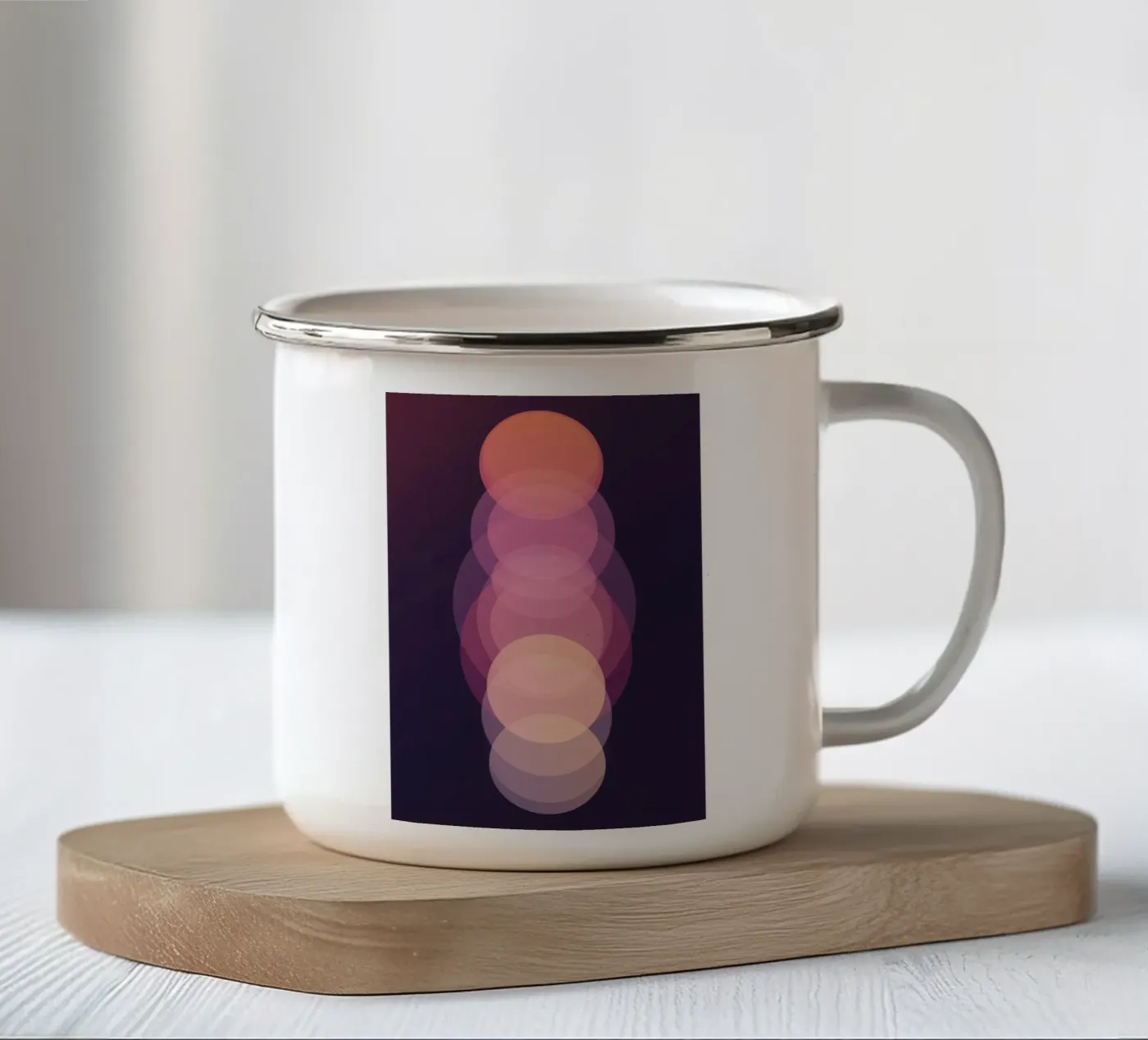 Circle sequence enamel mug by LeDieg