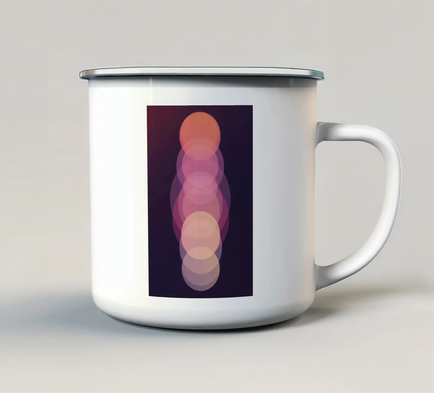 Circle sequence enamel mug by LeDieg