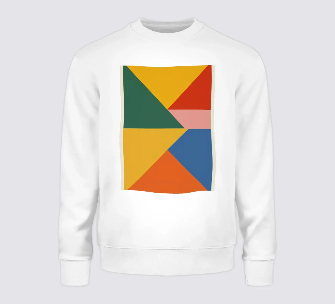 Composición geométrica abstracta con triángulos de colores sudadera de DesignDoodle