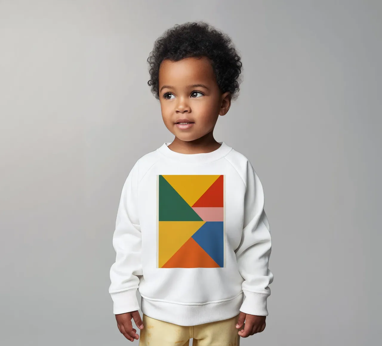 Composición geométrica abstracta con triángulos de colores sudadera de bebé de DesignDoodle