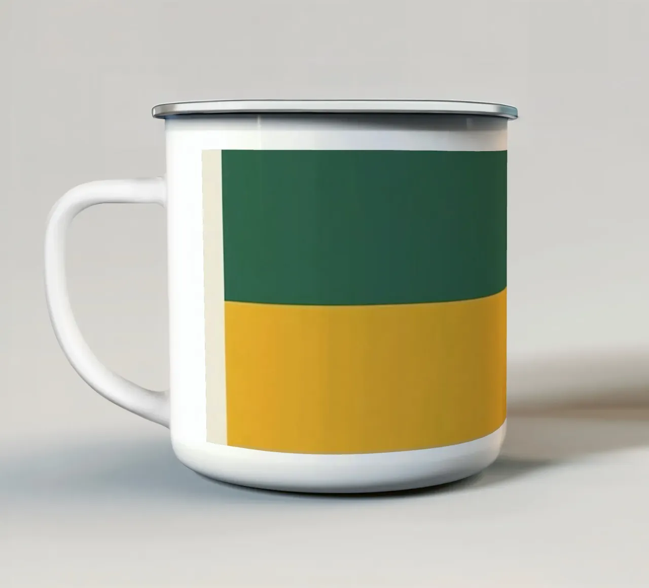 Composizione geometrica astratta con triangoli colorati tazza in smalto da DesignDoodle