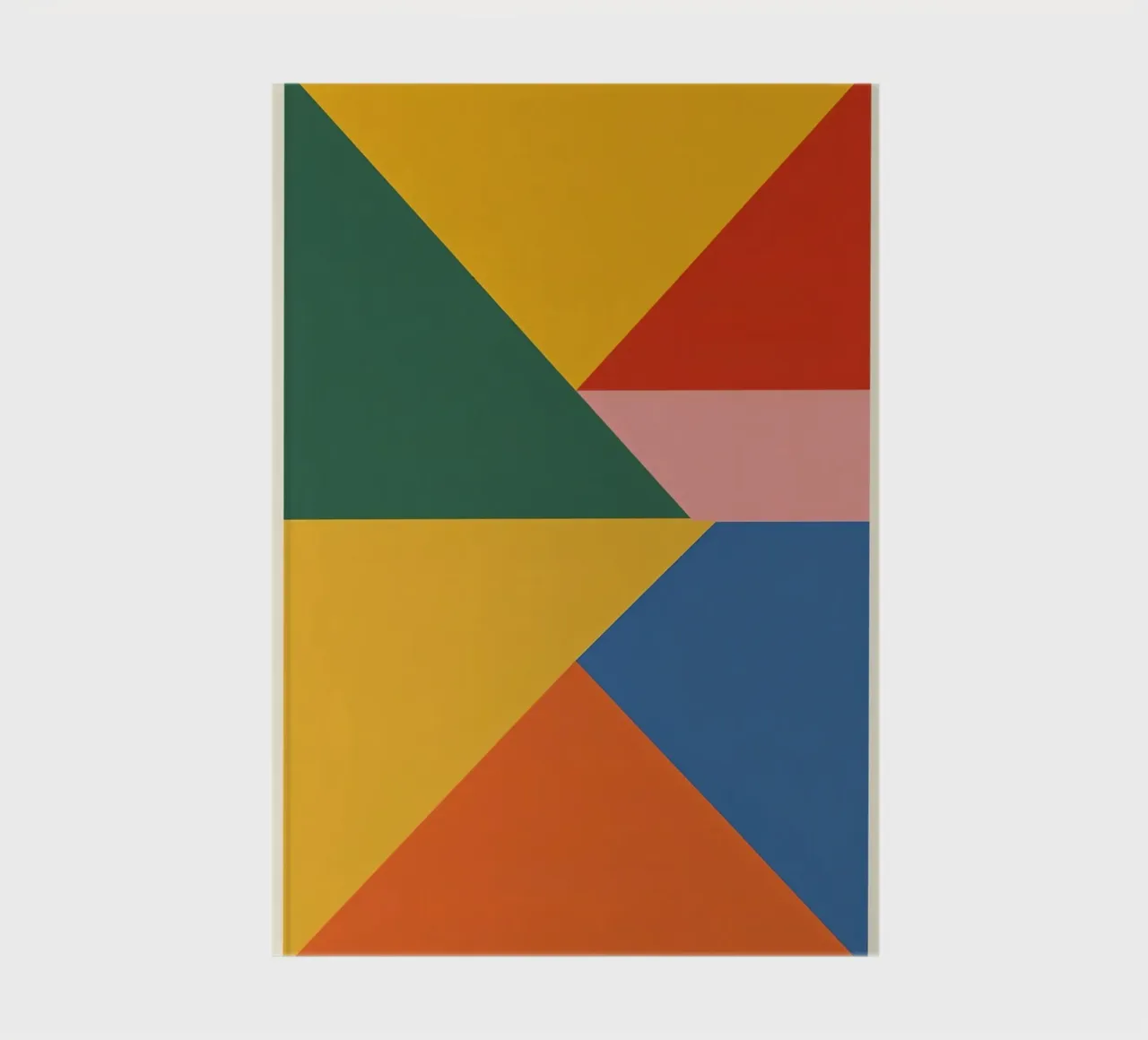 Abstract Geometric Composition with Colored Triangles notebook by DesignDoodle