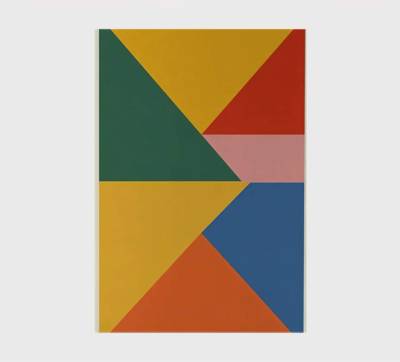 Abstract Geometric Composition with Colored Triangles notebook by DesignDoodle