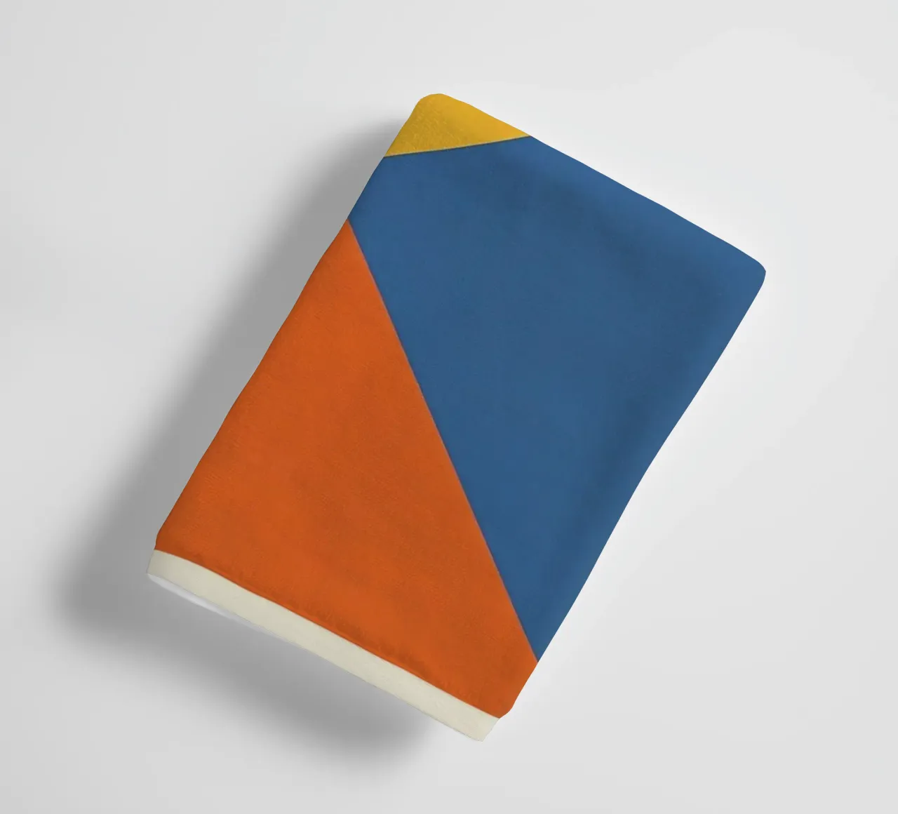 Abstract Geometric Composition with Colored Triangles towel by DesignDoodle