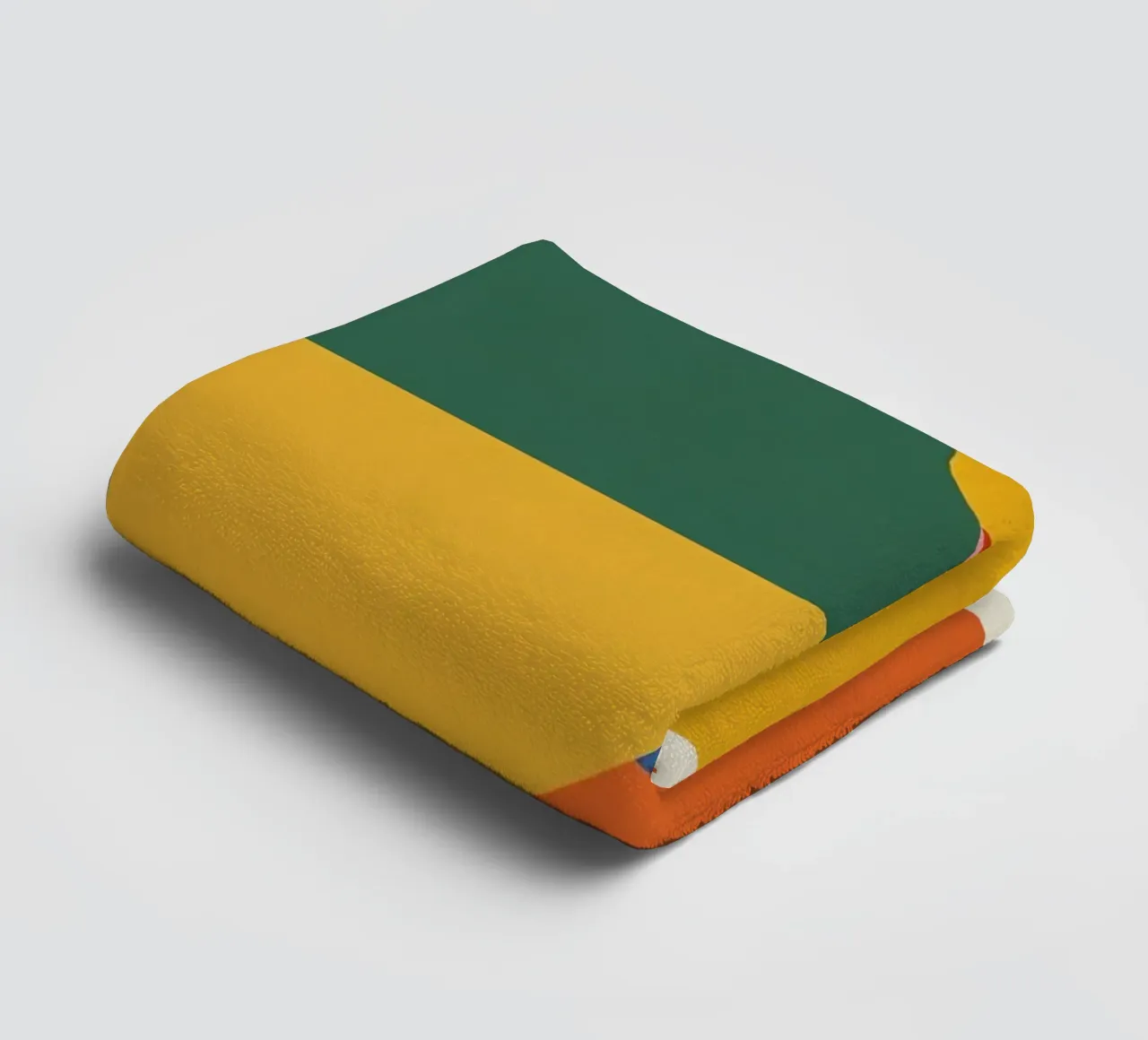 Abstract Geometric Composition with Colored Triangles towel by DesignDoodle