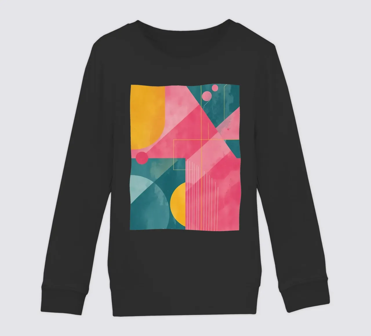 Composizione geometrica astratta con forme e linee felpa bambino da DesignDoodle