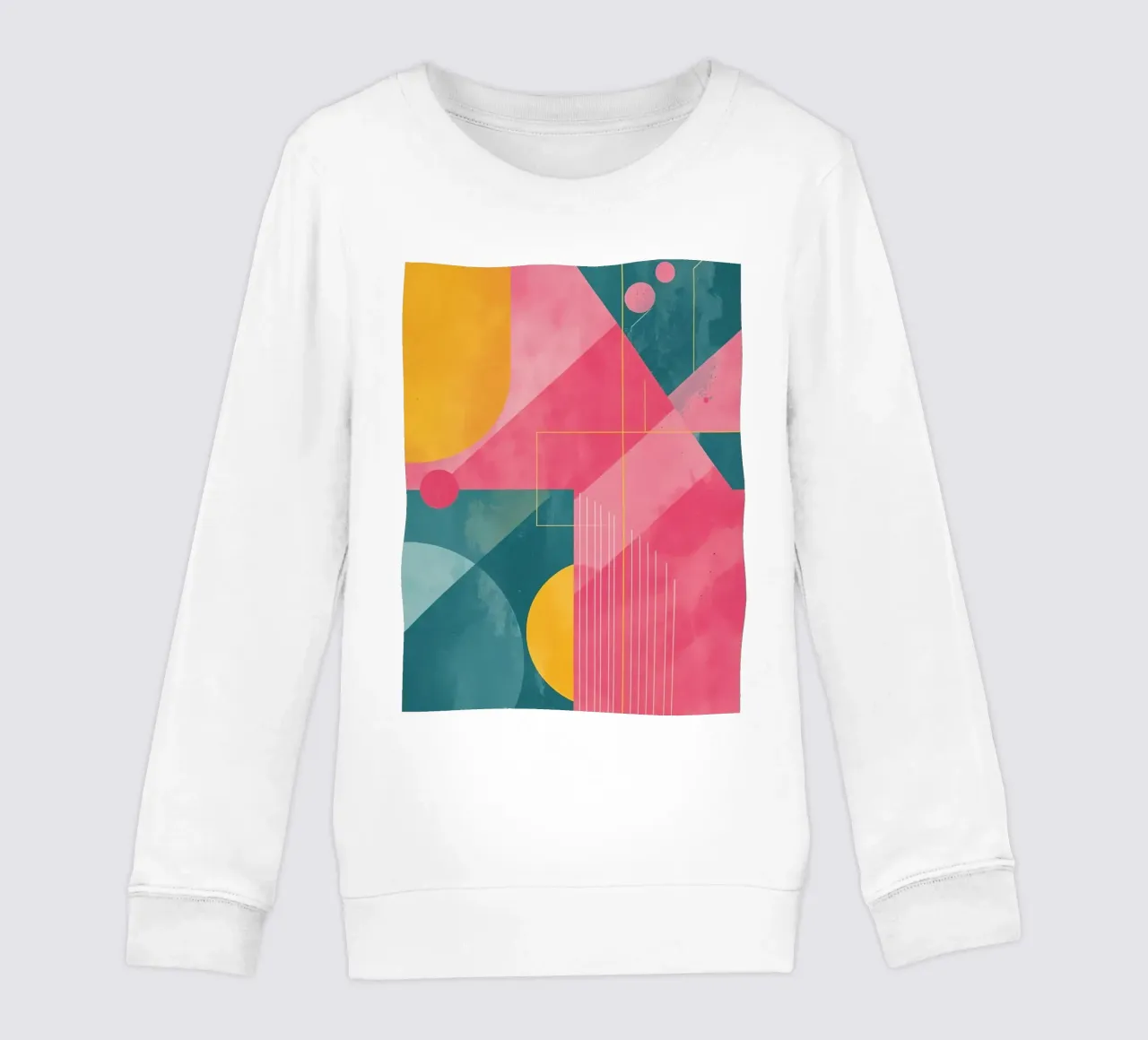 Composizione geometrica astratta con forme e linee felpa bambino da DesignDoodle