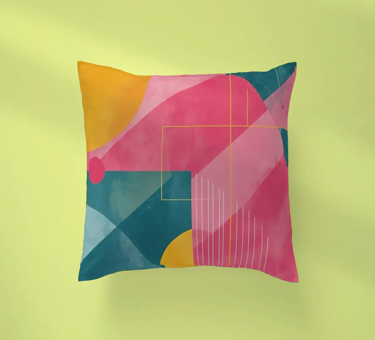 Composizione geometrica astratta con forme e linee cuscino da DesignDoodle