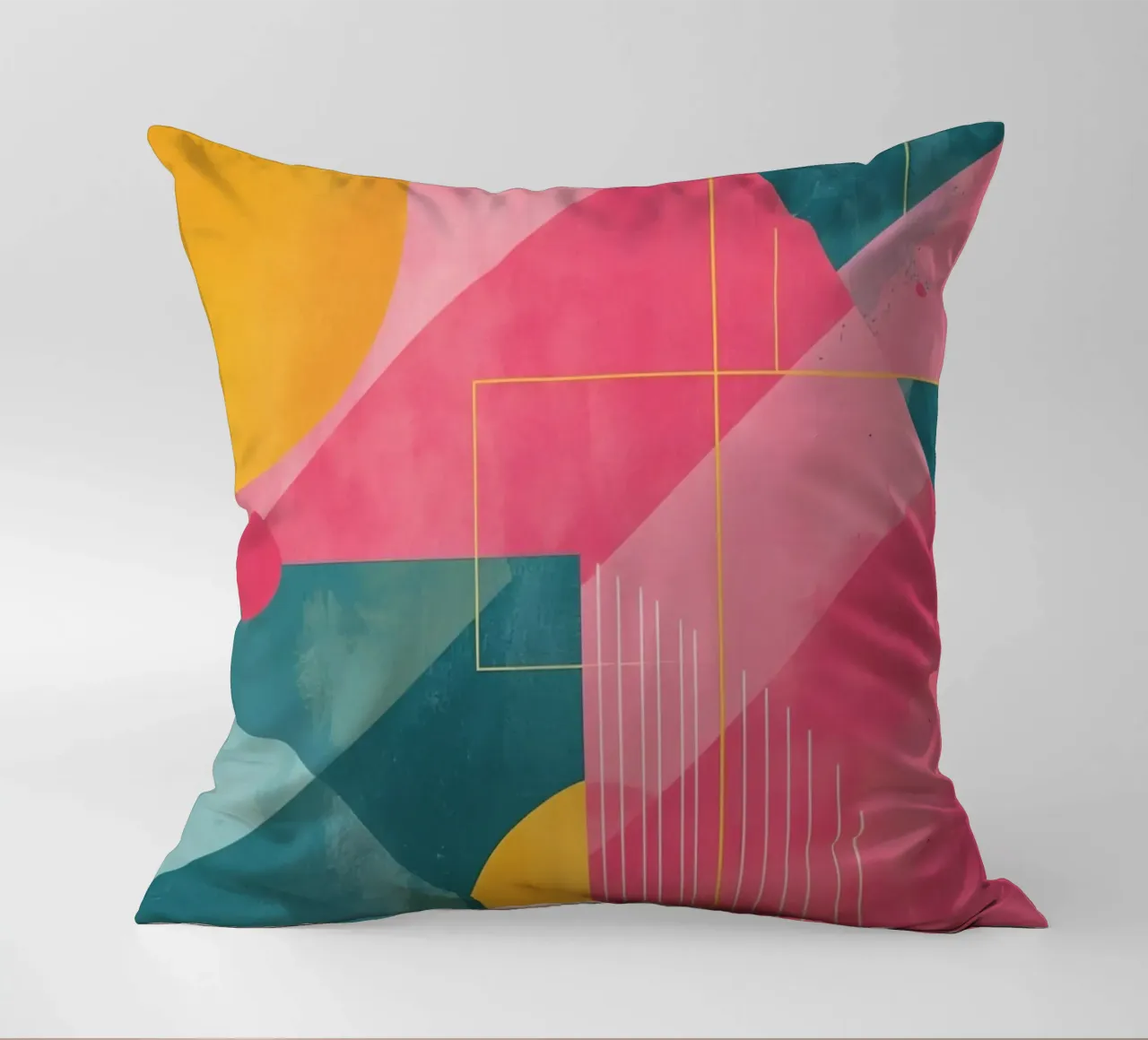 Composizione geometrica astratta con forme e linee cuscino da DesignDoodle