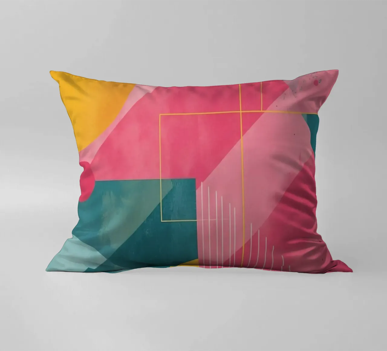 Composizione geometrica astratta con forme e linee cuscino da DesignDoodle