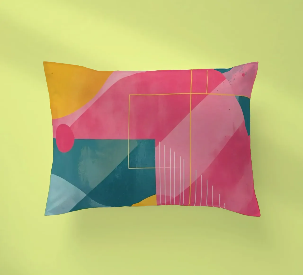 Composizione geometrica astratta con forme e linee cuscino da DesignDoodle