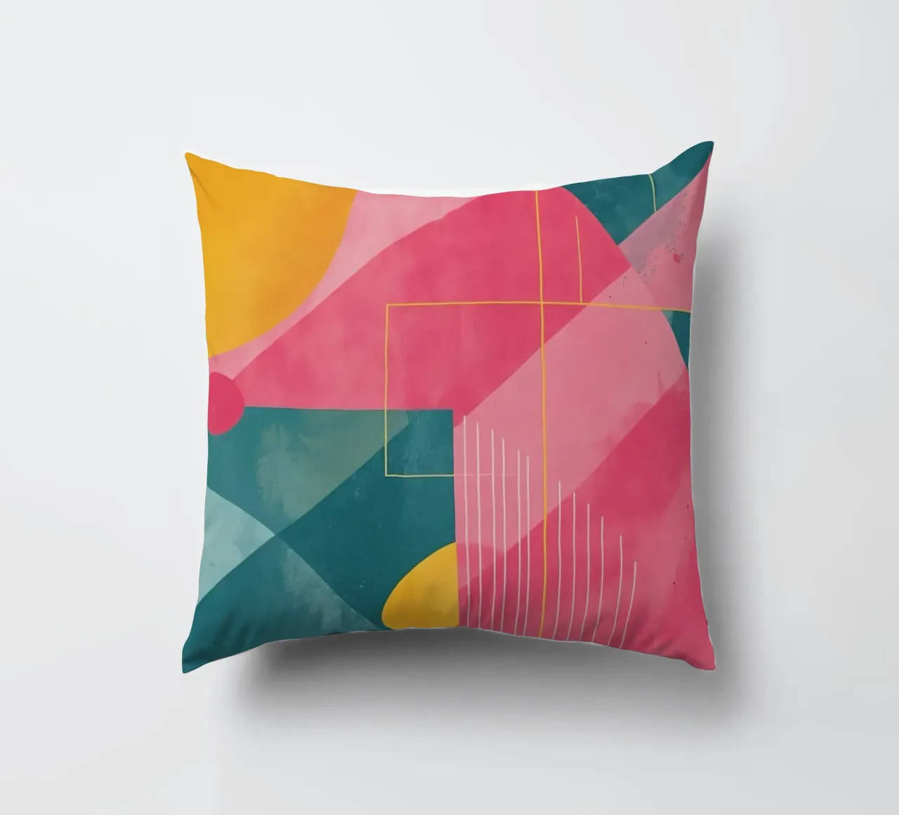 Composizione geometrica astratta con forme e linee cuscino da DesignDoodle