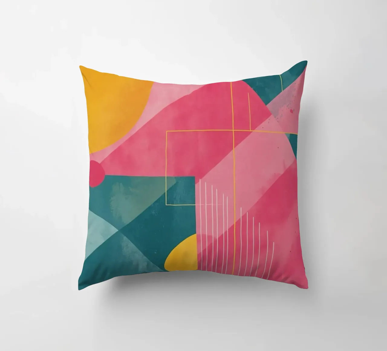 Composizione geometrica astratta con forme e linee cuscino da DesignDoodle