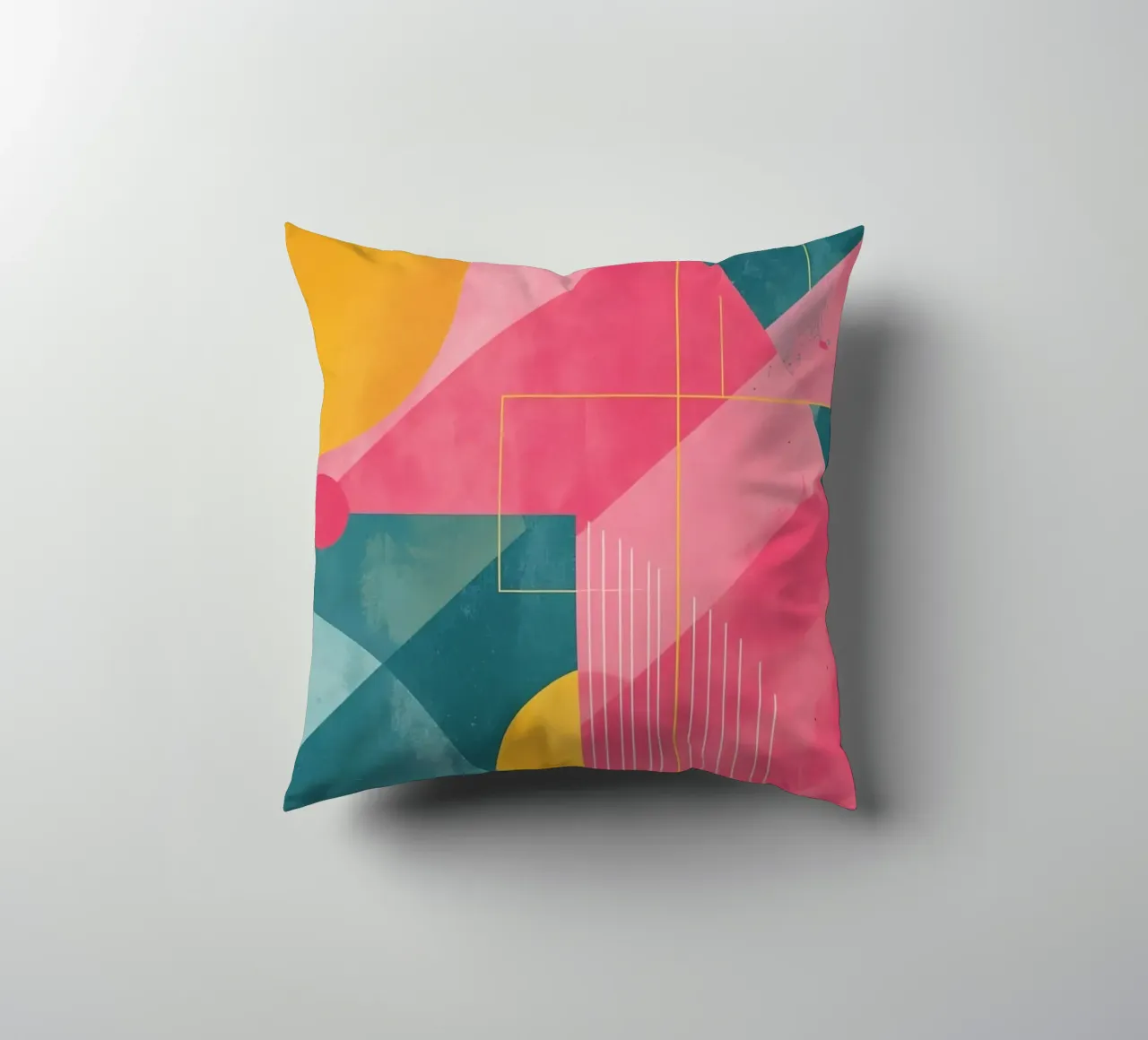 Composizione geometrica astratta con forme e linee cuscino da DesignDoodle