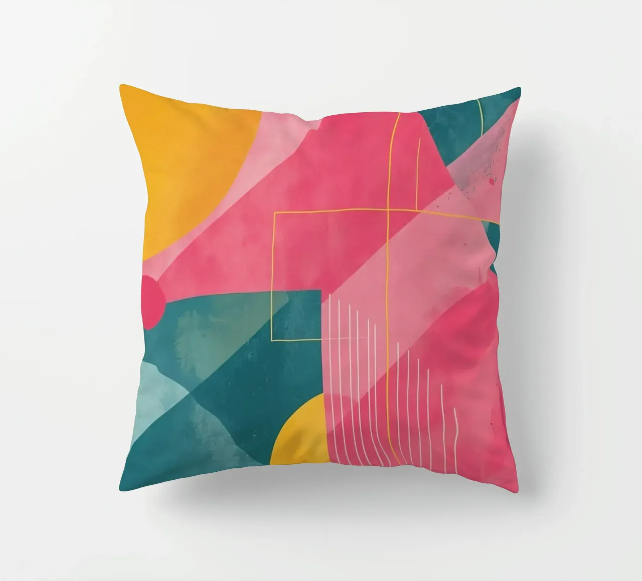 Composizione geometrica astratta con forme e linee cuscino da DesignDoodle