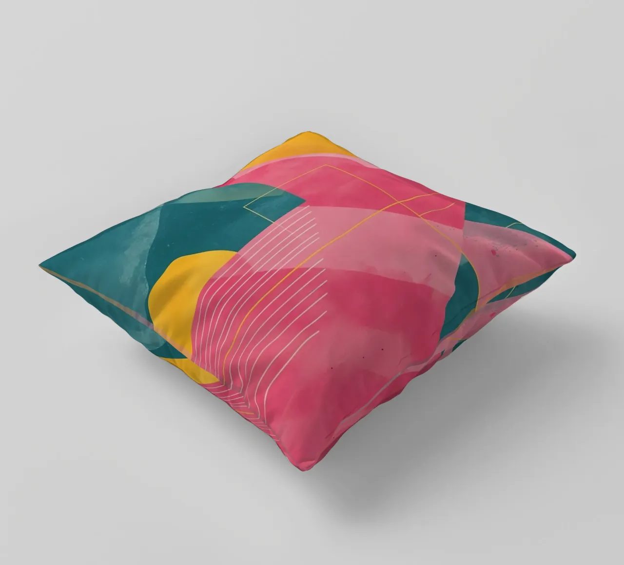 Composizione geometrica astratta con forme e linee cuscino da DesignDoodle