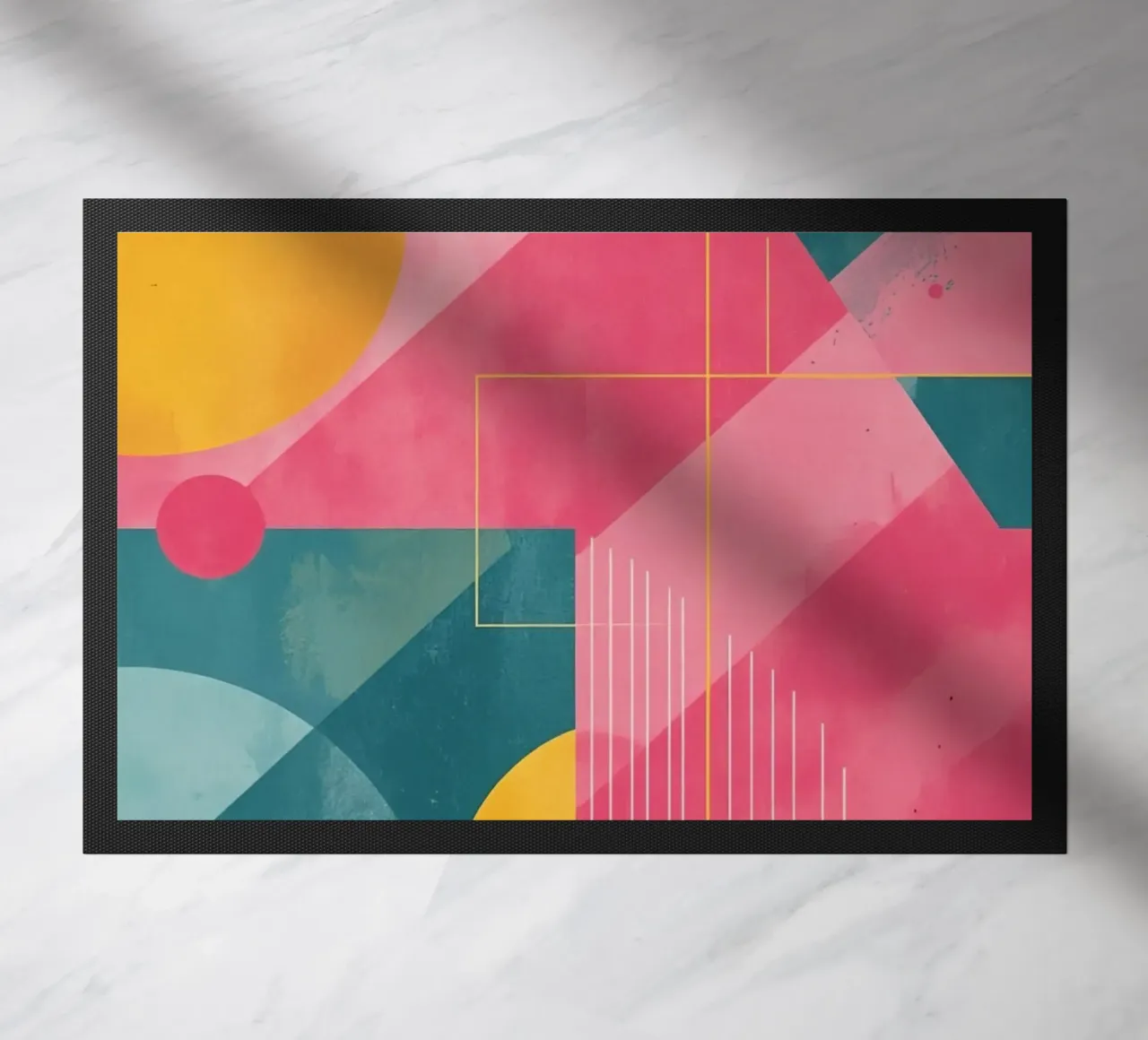 Composizione geometrica astratta con forme e linee zerbino da DesignDoodle