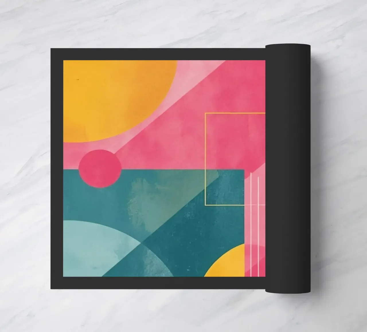 Composizione geometrica astratta con forme e linee zerbino da DesignDoodle