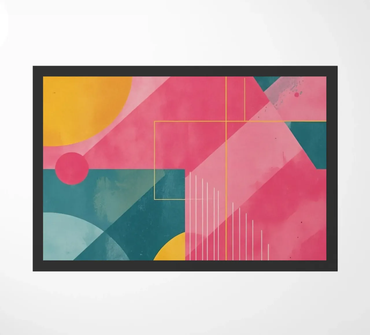 Composizione geometrica astratta con forme e linee zerbino da DesignDoodle