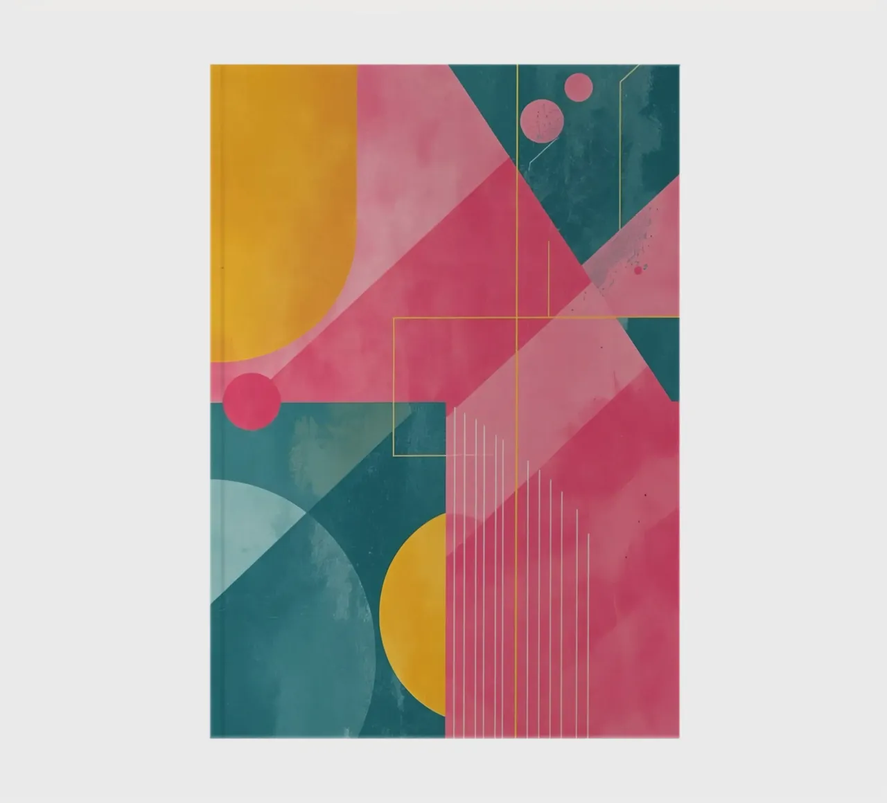 Abstract Geometric Composition with Shapes and Lines notebook by DesignDoodle