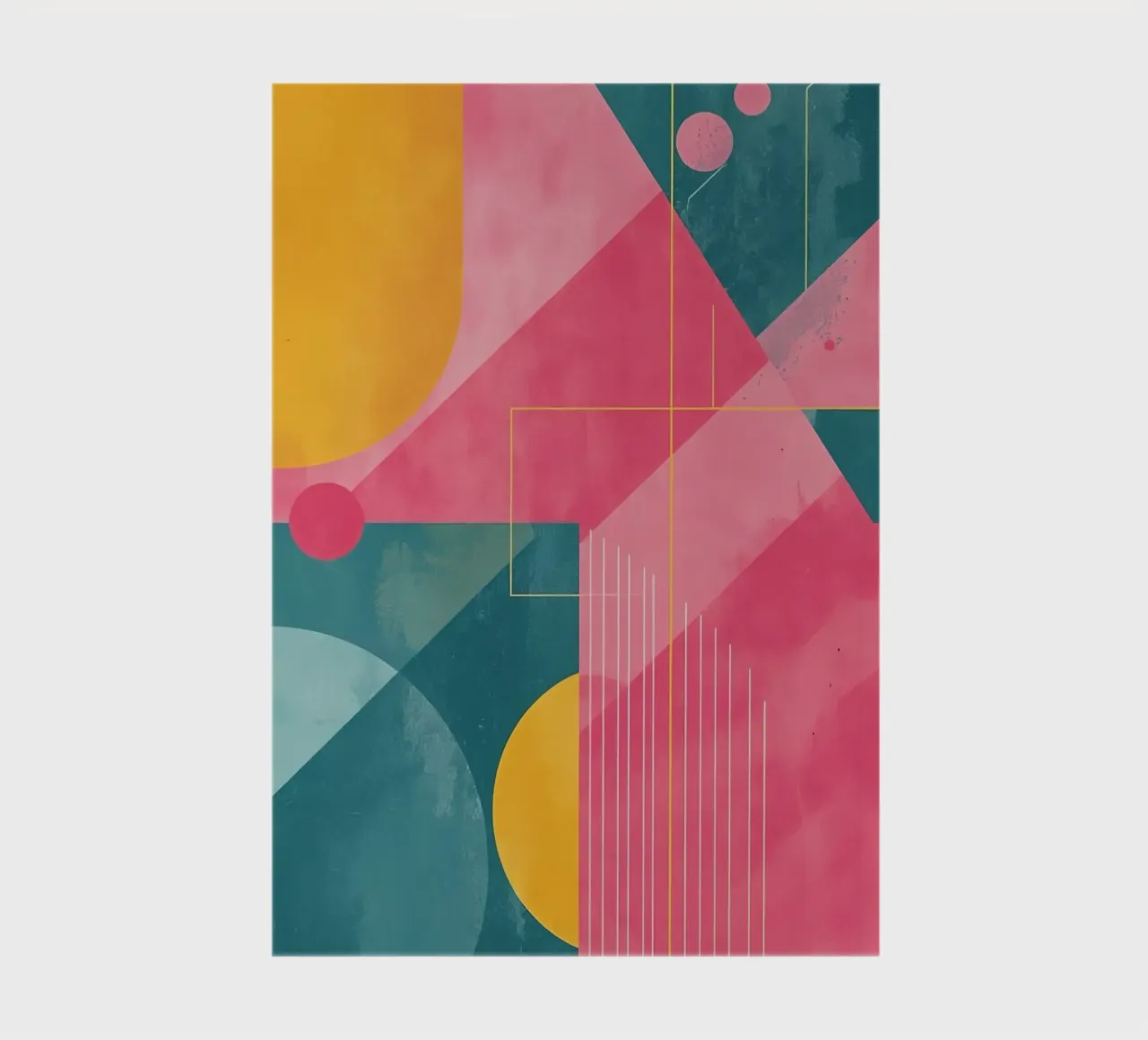 Abstract Geometric Composition with Shapes and Lines notebook by DesignDoodle