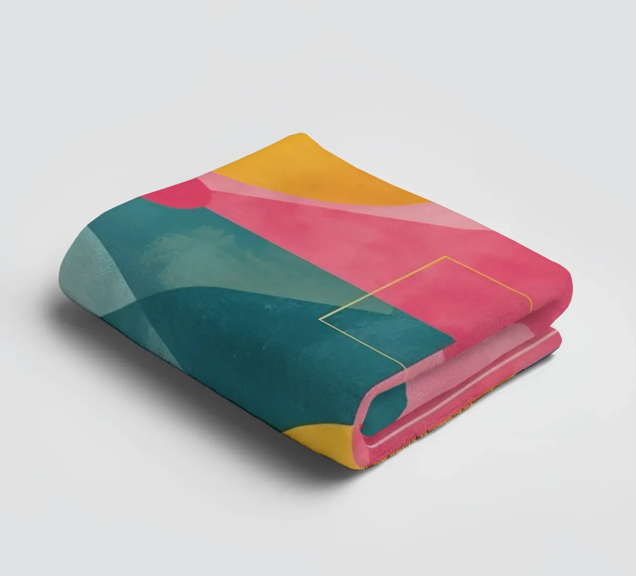 Abstract Geometric Composition with Shapes and Lines towel by DesignDoodle