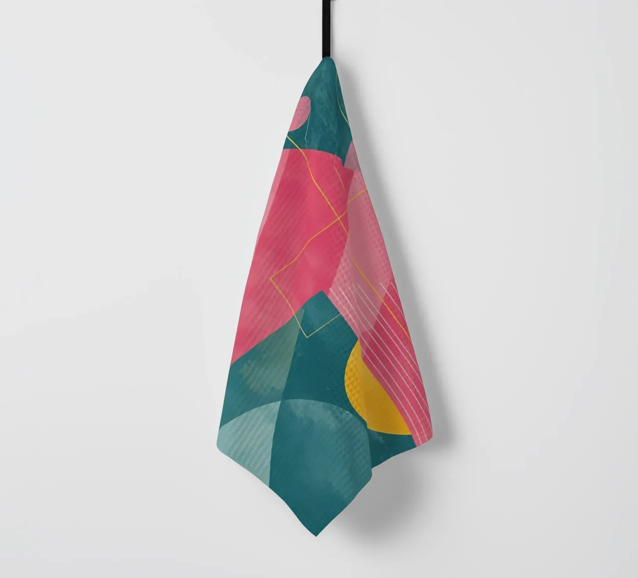 Composizione geometrica astratta con forme e linee canovaccio da cucina da DesignDoodle