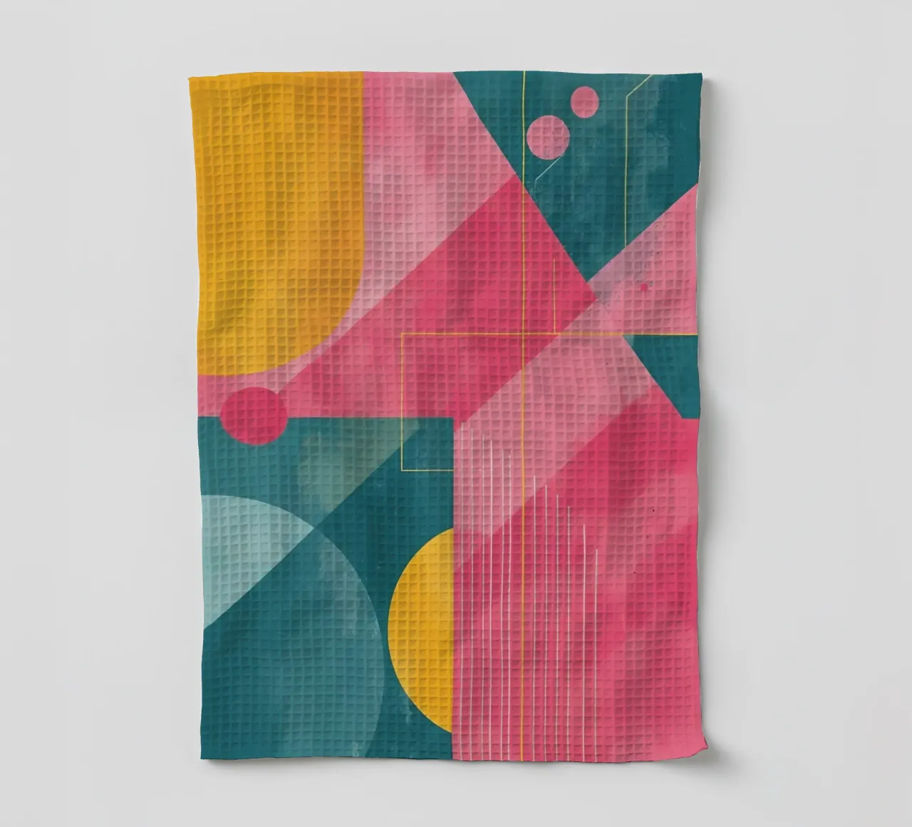 Composizione geometrica astratta con forme e linee canovaccio da cucina da DesignDoodle