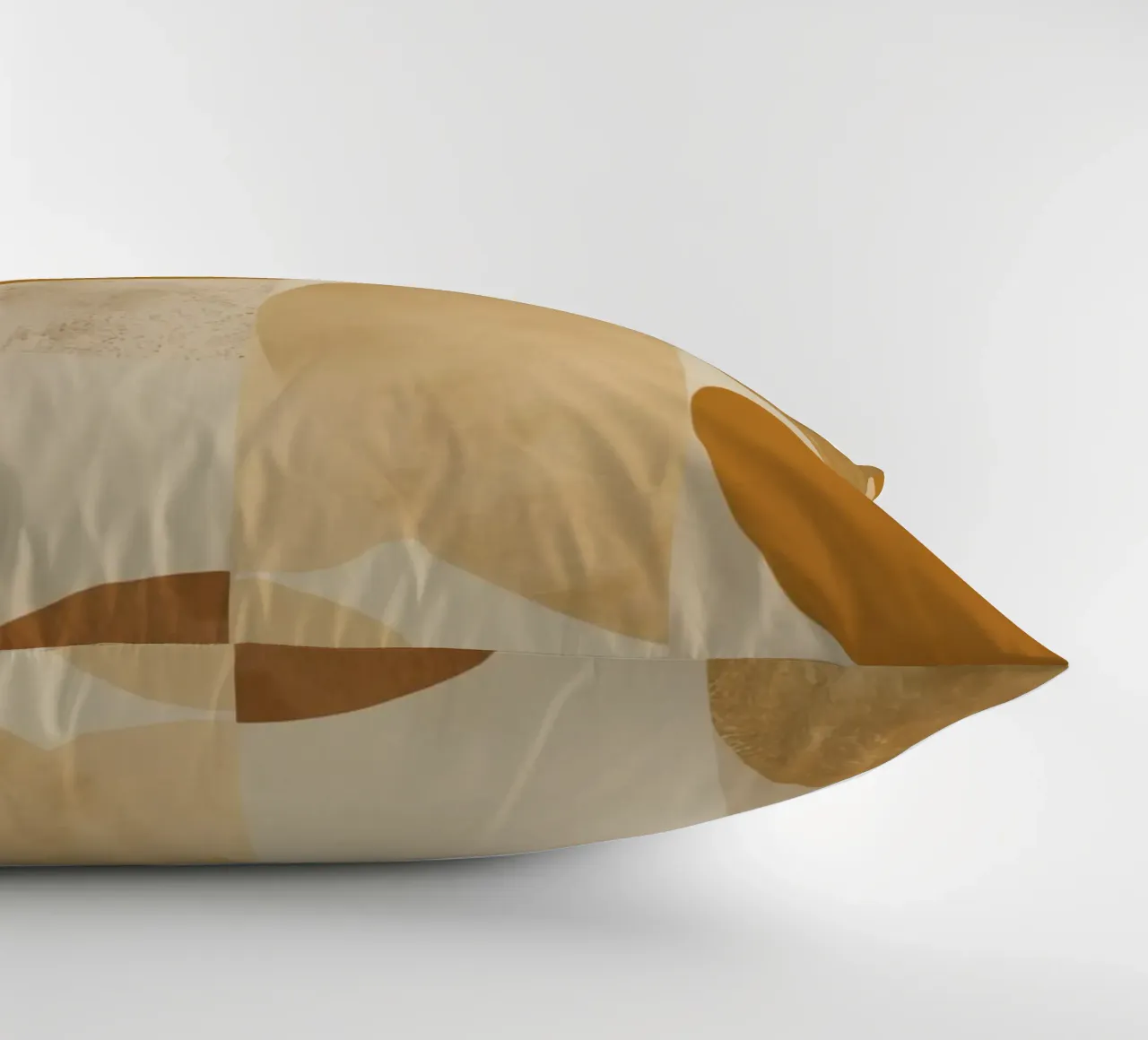 Abstract Geometric Pattern with Circles and Squares in Earth decorative cushion by DesignDoodle