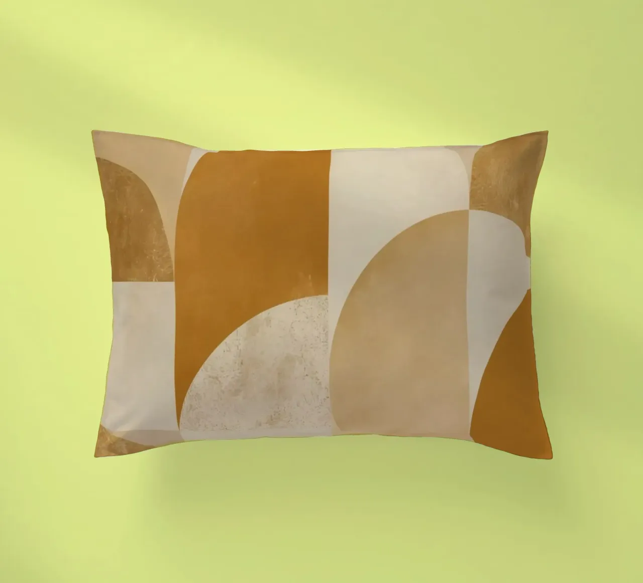 Abstract Geometric Pattern with Circles and Squares in Earth decorative cushion by DesignDoodle