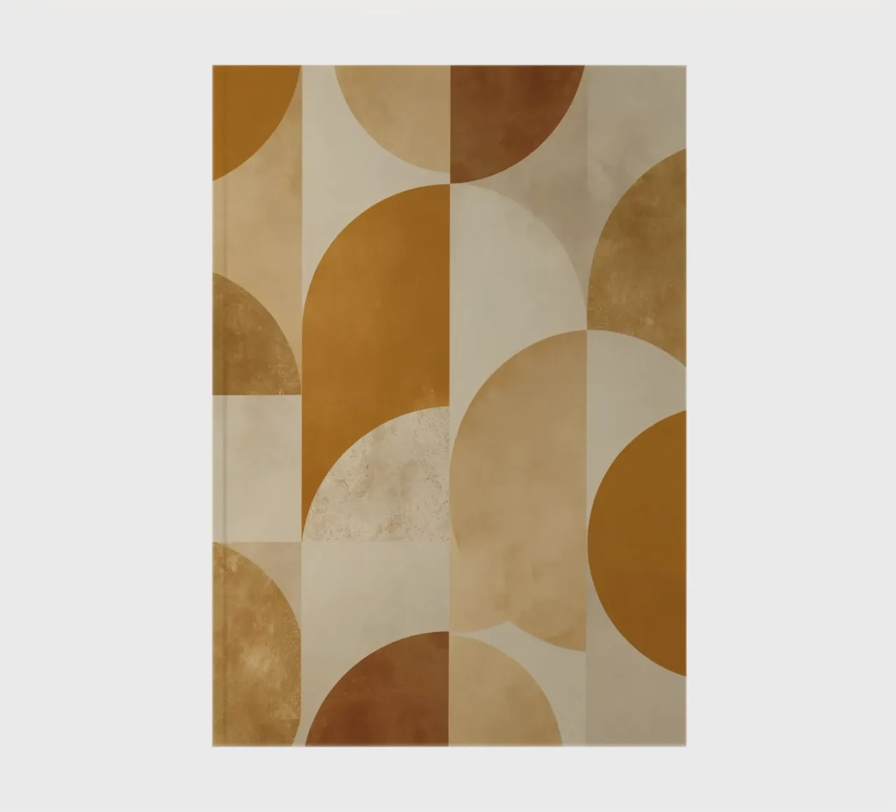 Abstract Geometric Pattern with Circles and Squares in Earth notebook by DesignDoodle