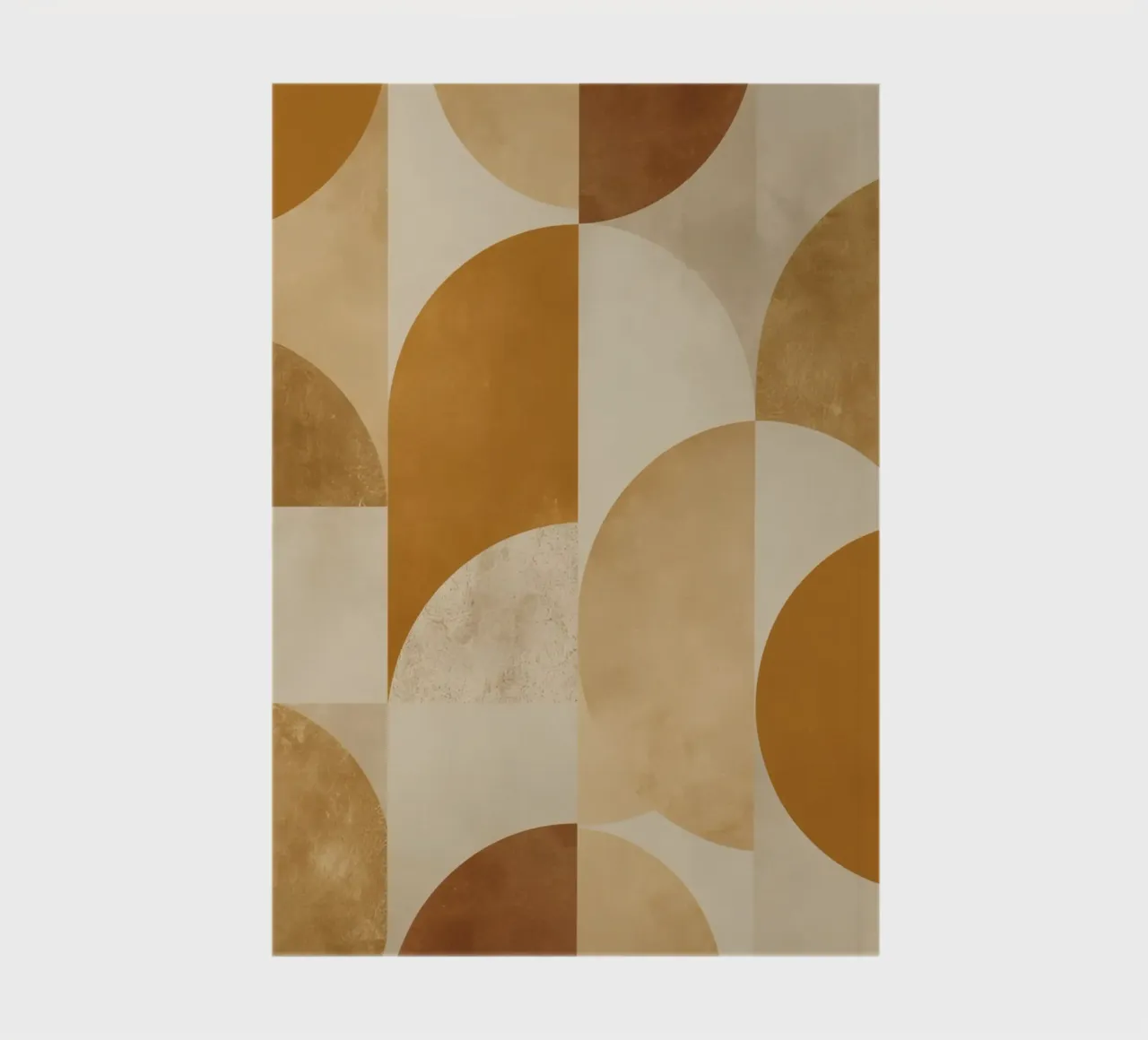 Abstract Geometric Pattern with Circles and Squares in Earth notebook by DesignDoodle