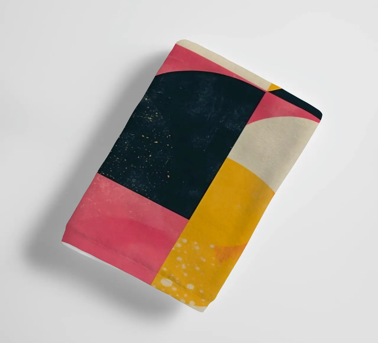 Abstract Geometric Pattern with Squares Triangles and Circle towel by DesignDoodle
