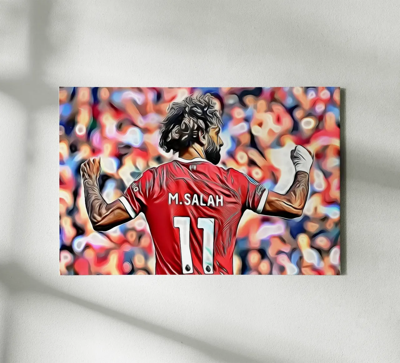 M Salah festeggia un gol tela con Cornice a cassetta da dark eagle