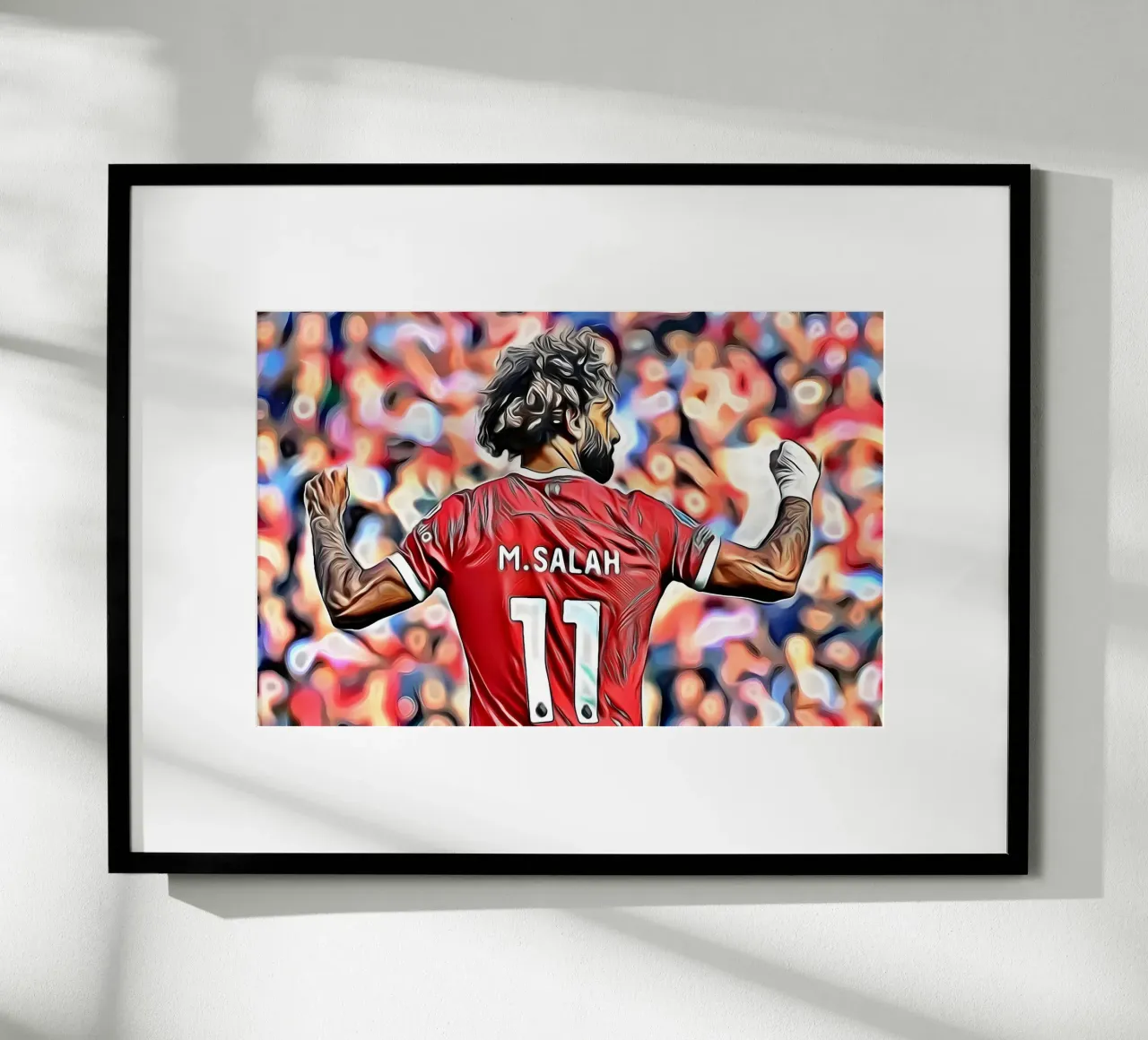 M Salah festeggia un gol poster con telaio in legno da dark eagle