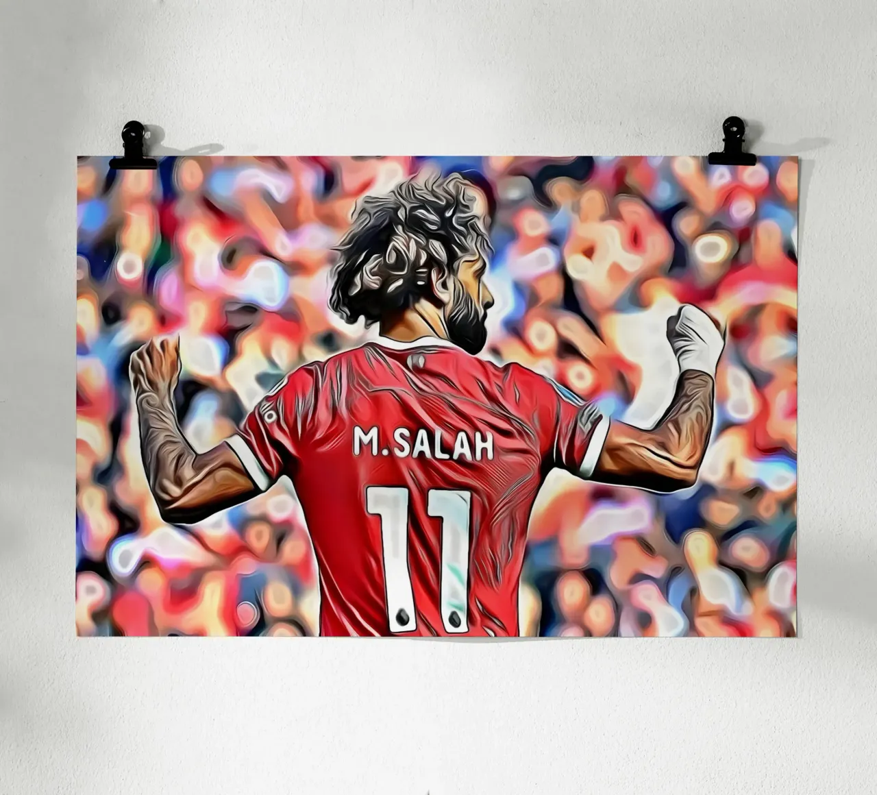M Salah festeggia un gol poster con telaio in legno da dark eagle