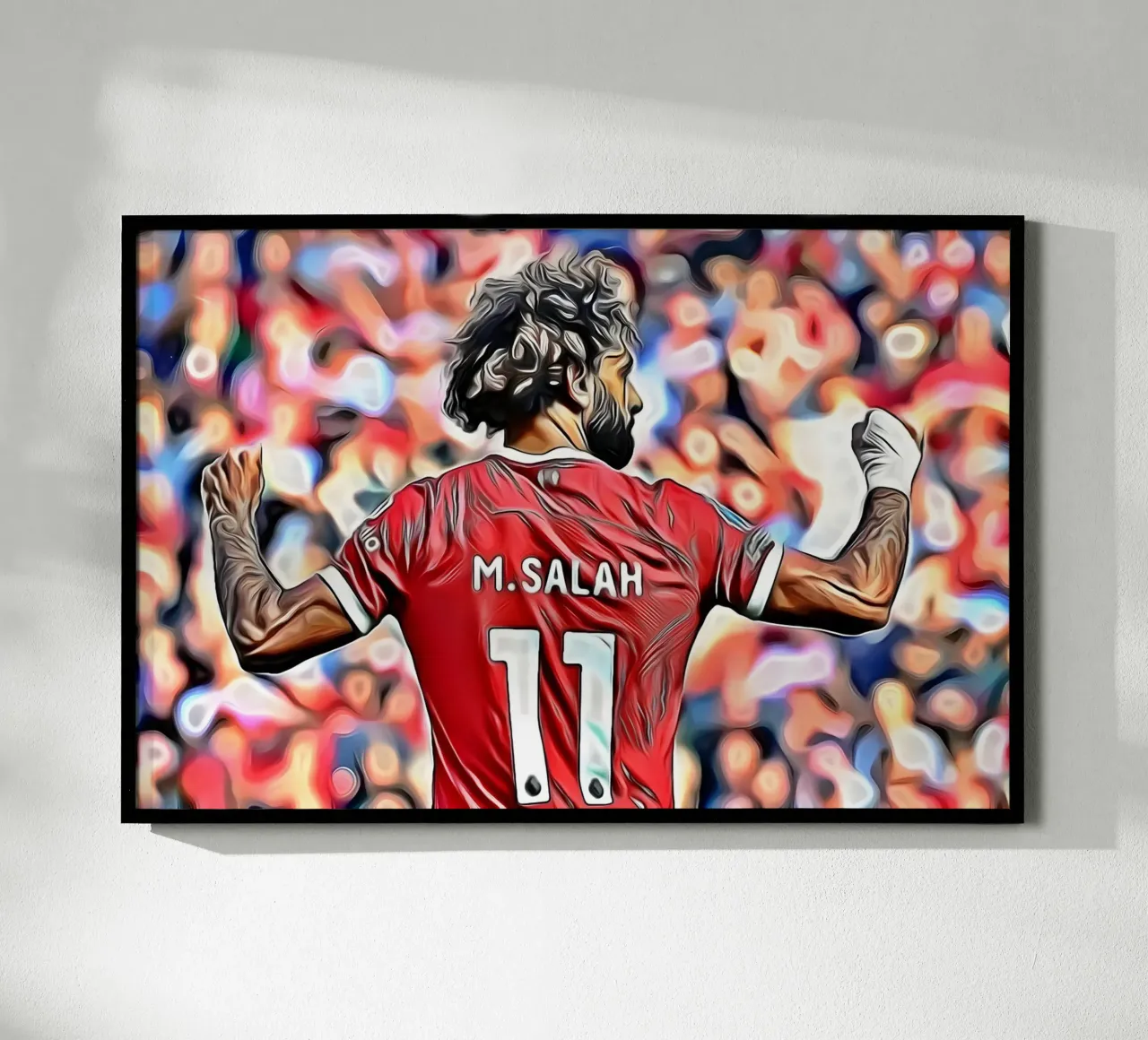 M Salah festeggia un gol poster con telaio in legno da dark eagle