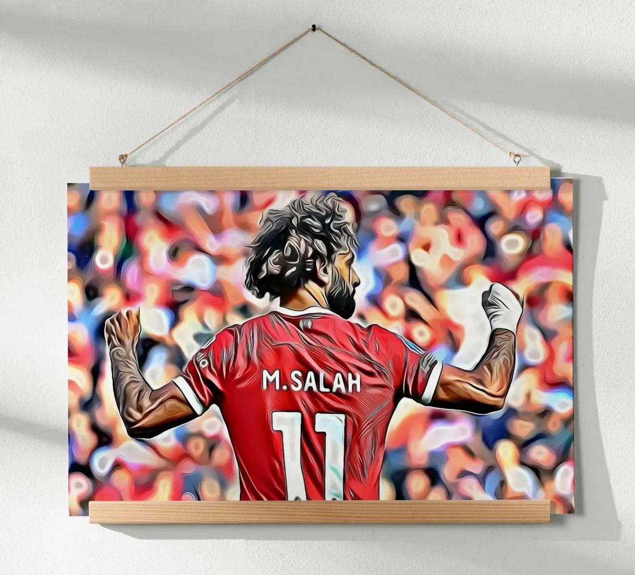 M Salah festeggia un gol poster con telaio in legno da dark eagle