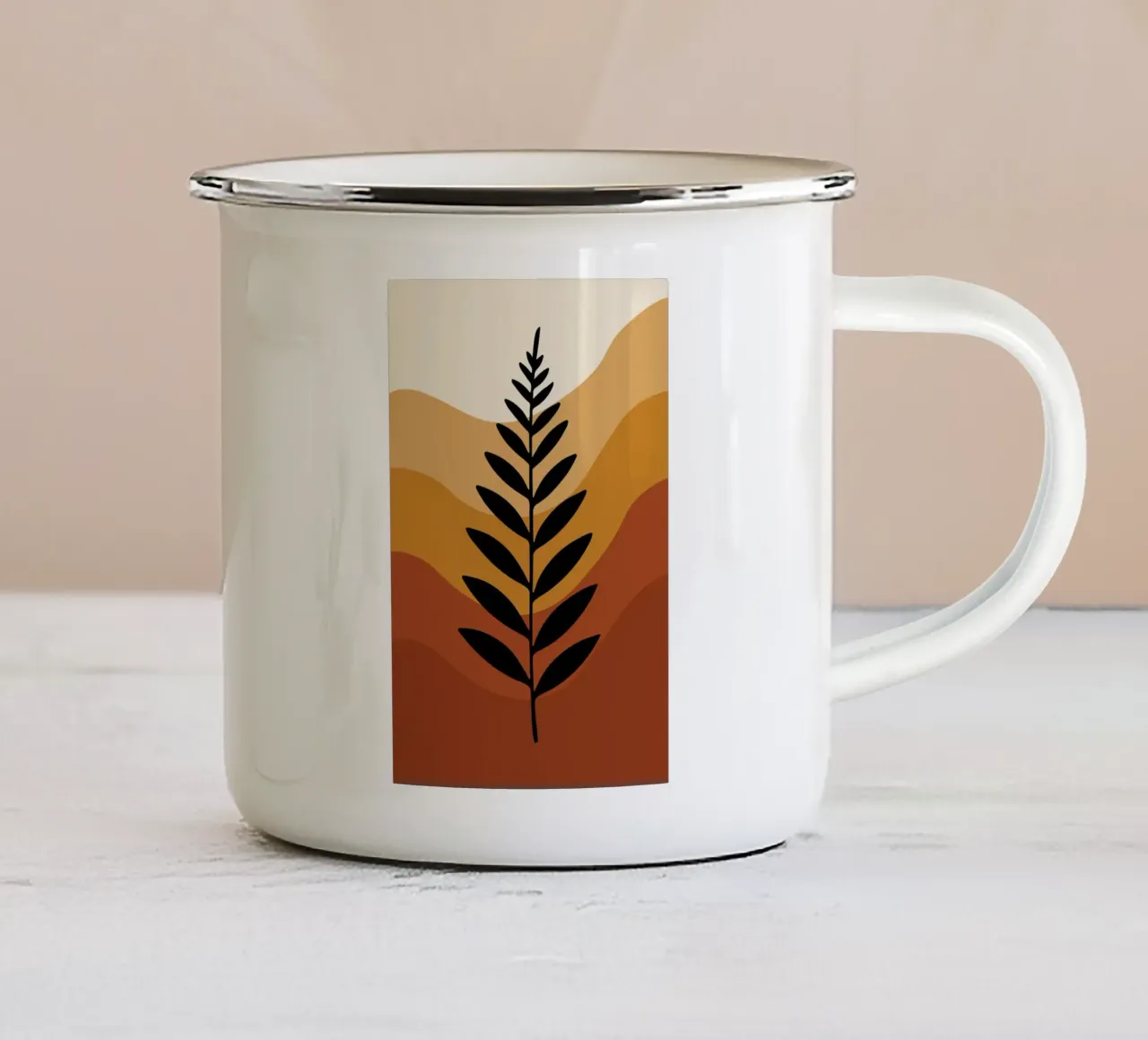 Boho Fern tazza in smalto da LisaArtes