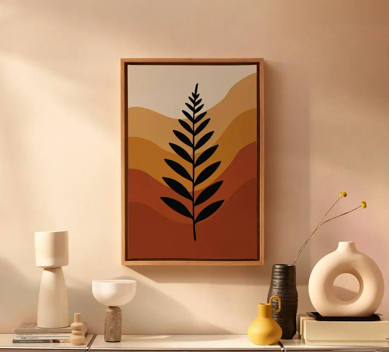 Boho Fern tela con Cornice a cassetta da LisaArtes