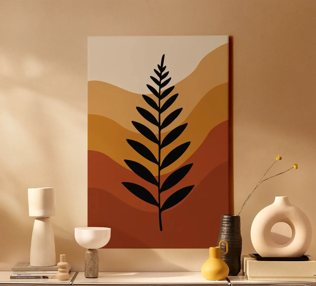 Boho Fern tela con Cornice a cassetta da LisaArtes