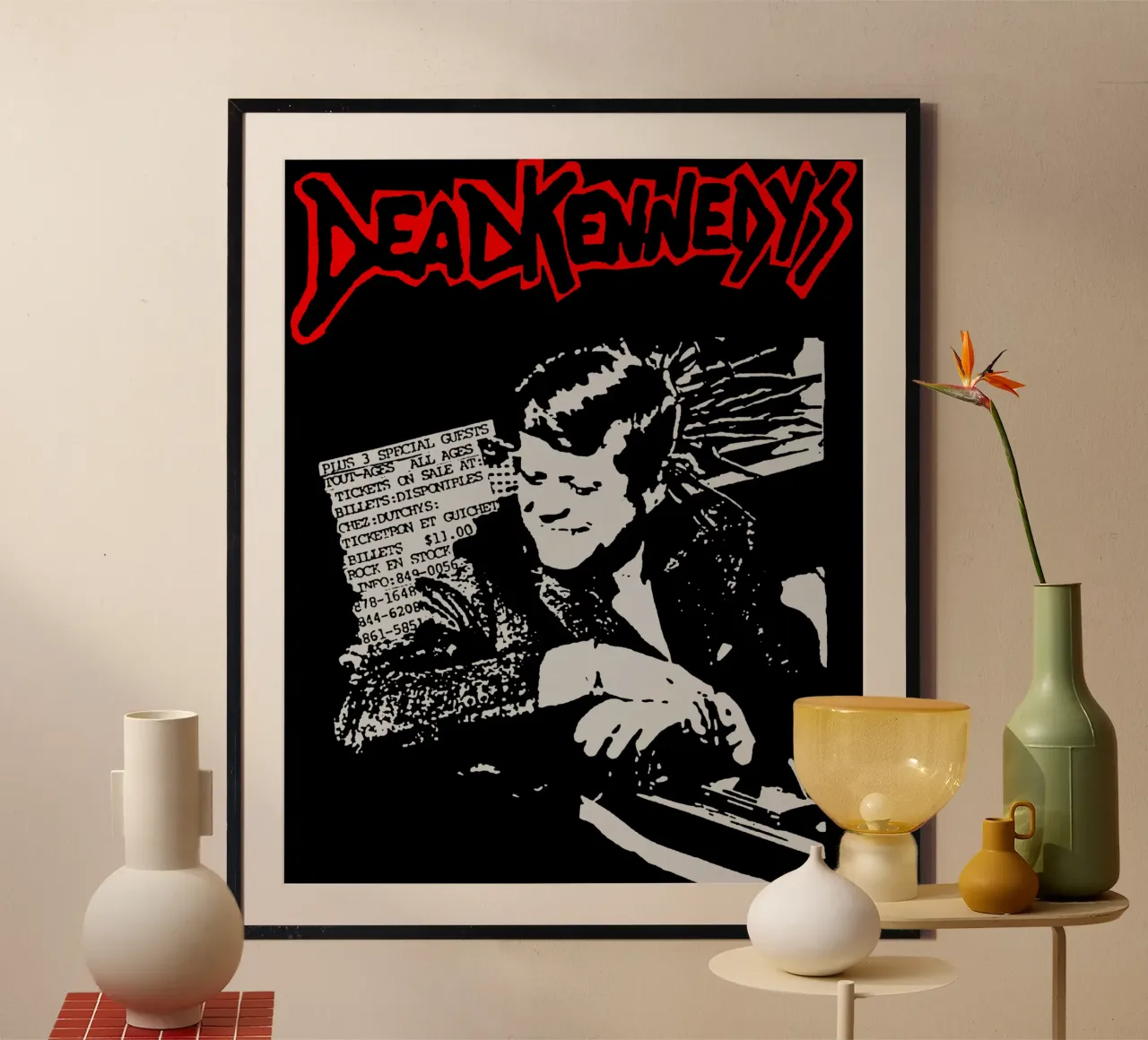 Maglietta essenziale dei Dead Kennedys poster con telaio in alluminio da igoshartwrks